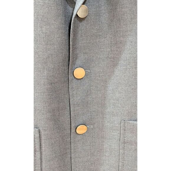 United Tokyo Men's Size 2 Slim Fit Wool Blend Three Button Blazer Charcoal Grey - Picture 5 of 8